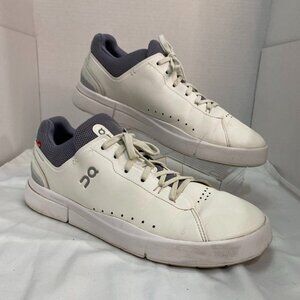 On The Roger Advantage Leather Tennis Sneakers White Gray Men’s 10 EU 44